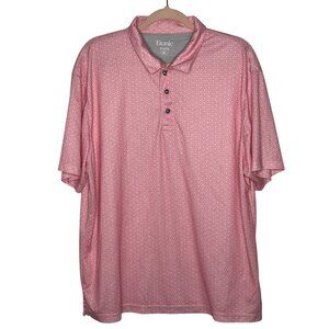 Etonic Pink Geometric Polo Shirt Mens XL Performance Golf Preppy Business Casual